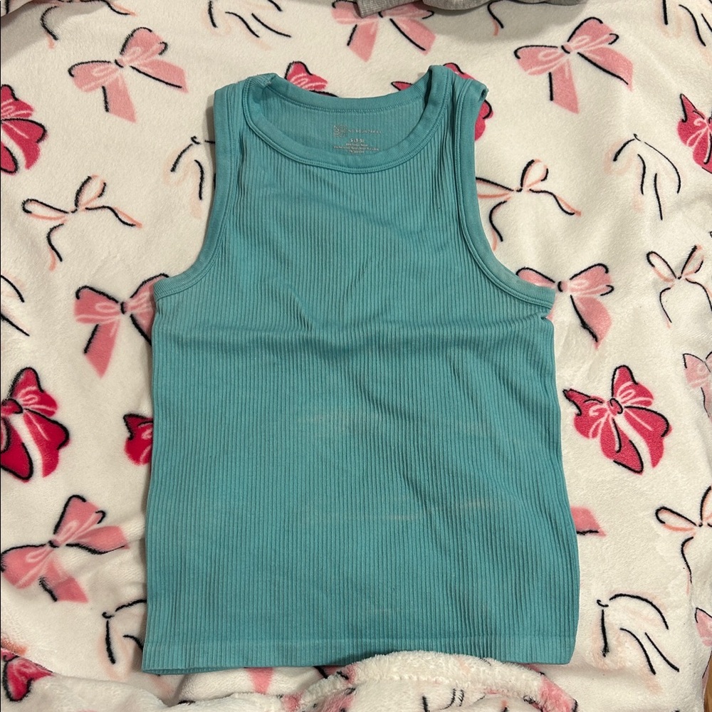 No Boundaries Sleeveless Teal Crop Top